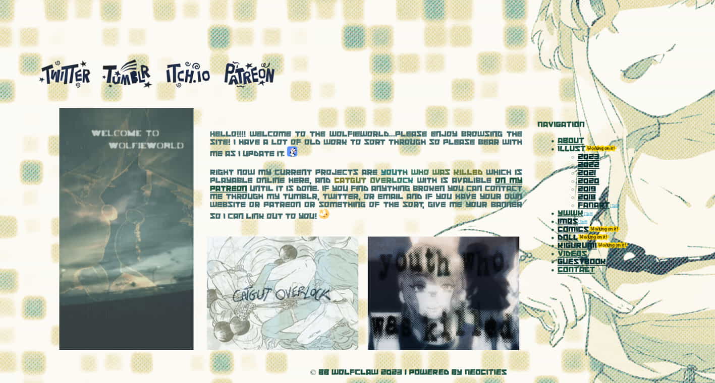 A screenshot of my neocites